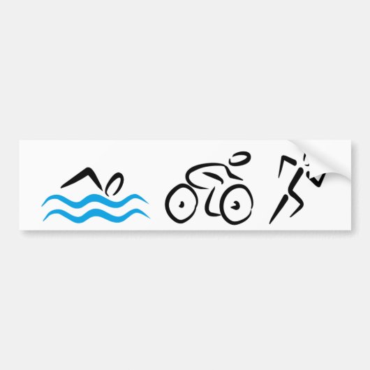 Triathlon Bumpersticker (Voorkant)