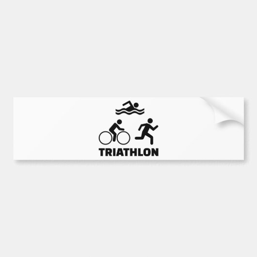 Triathlon Bumpersticker (Voorkant)