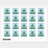 Triathlon Chick #7 Vierkante Sticker (Vel)