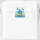 Triathlon Chick #7 Vierkante Sticker (Tas)