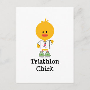 Triathlon Chick Briefkaart