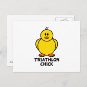 Triathlon Chick Briefkaart (Voorkant / Achterkant)
