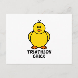 Triathlon Chick Briefkaart