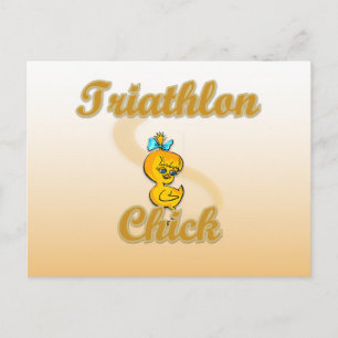 Triathlon Chick Briefkaart