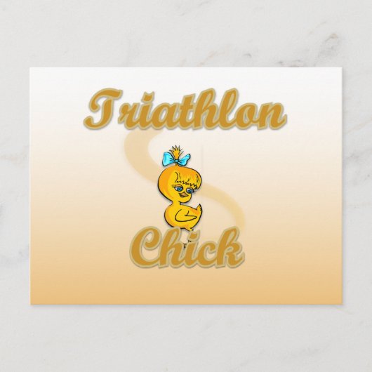 Triathlon Chick Briefkaart (Voorkant)