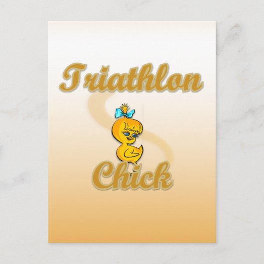 Triathlon Chick Briefkaart (Voorkant)