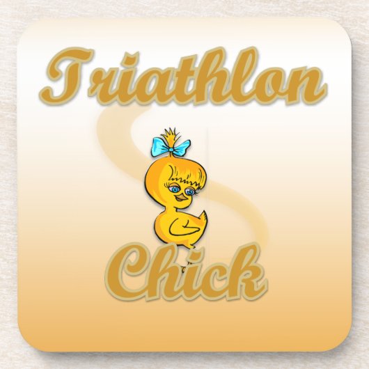 Triathlon Chick Drankjes Onderzetter (Voorkant)