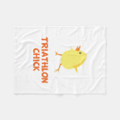 Triathlon Chick Fleece Deken (Voorkant (Horizontaal))