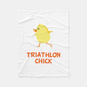 Triathlon Chick Fleece Deken