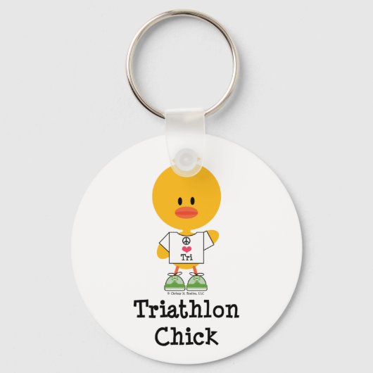 Triathlon Chick Sleutelhanger (Voorkant)