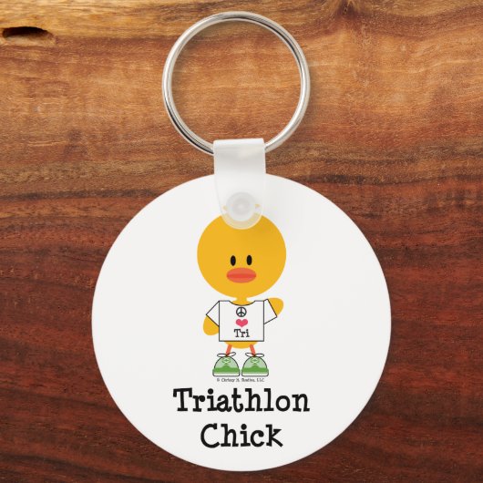 Triathlon Chick Sleutelhanger (Voorkant)