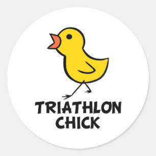 Triathlon Chick Stickers