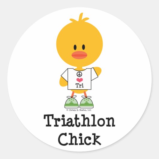 Triathlon Chick Stickers (Voorkant)