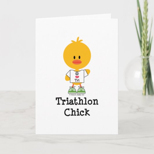 Triathlon Chick Wenskaart Kaart (Voorkant)
