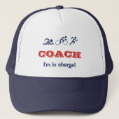 Triathlon coach leuke aangepaste naam trucker pet (Voorkant)
