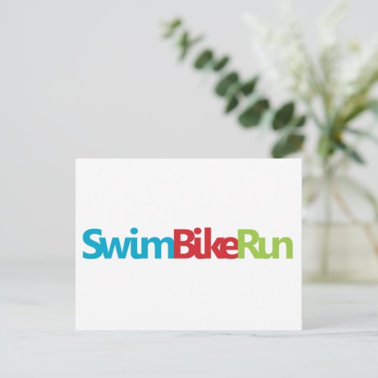 Triathlon Cool Design Briefkaart (Staand voorkant)
