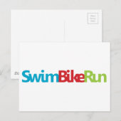 Triathlon Cool Design Briefkaart (Voorkant / Achterkant)