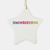 Triathlon Cool Design Keramisch Ornament (Rechts)