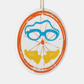 Triathlon Cool Design Keramisch Ornament (Rechts)