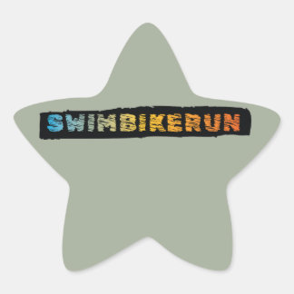 Triathlon Cool Design Ster Sticker