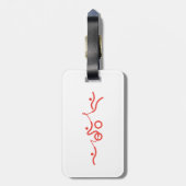 Triathlon coole illustratie bagagelabel (Achterkant verticaal)