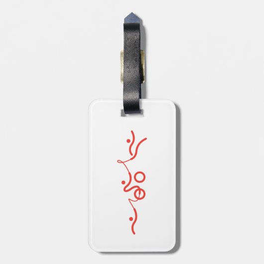 Triathlon coole illustratie bagagelabel (Achterkant verticaal)