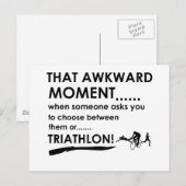 Triathlon-Design Briefkaart (Voorkant / Achterkant)