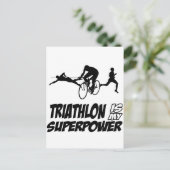 Triathlon design briefkaart (Staand voorkant)