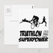 Triathlon design briefkaart (Voorkant / Achterkant)