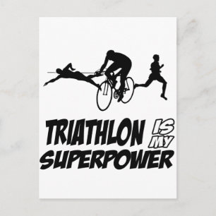 Triathlon design briefkaart