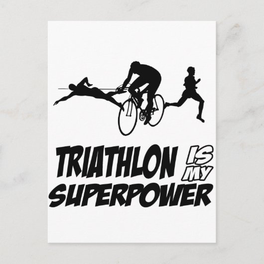 Triathlon design briefkaart (Voorkant)