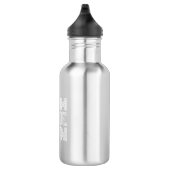 Triathlon design White op zwart Waterfles (Rechts)