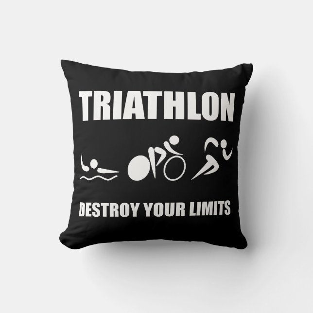 Triathlon Destroy Kussen (Voorkant)