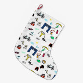 Triathlon Doodles Kerstmis Stocking Grote Kerstsok (Voorkant (Hangend))