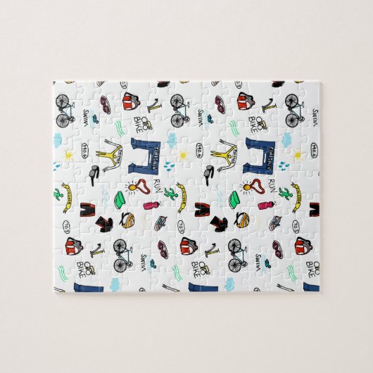 Triathlon Doodles Legpuzzel (Horizontaal)