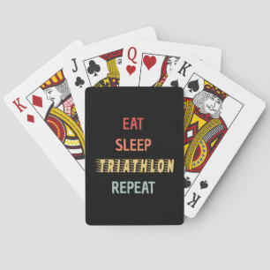 Triathlon - Eat Sleep Triathlon Herhalen Pokerkaarten