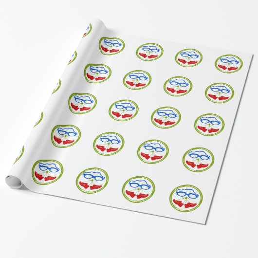 Triathlon Face Cadeaupapier (Uitgerold)