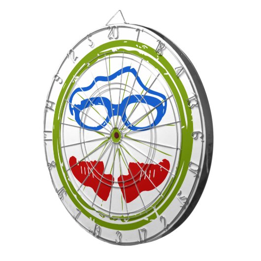Triathlon Face Dartbord (Voorkant Rechts)