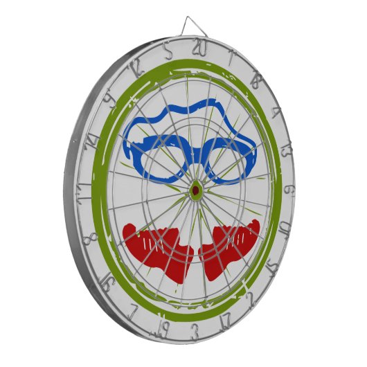 Triathlon Face Dartbord (Voorkant Links)