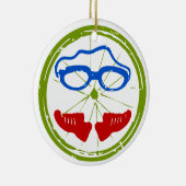 Triathlon Face Keramisch Ornament (Rechts)