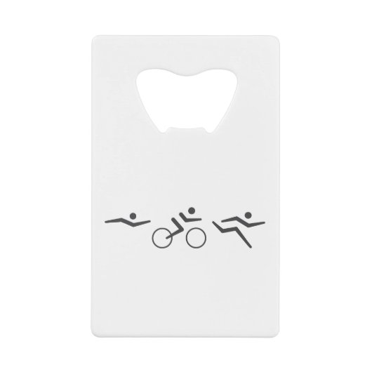 Triathlon-fiets Creditkaart Flessenopener (Voorkant)