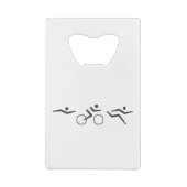 Triathlon-fiets Creditkaart Flessenopener (Achterkant)
