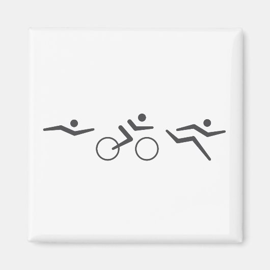 Triathlon-fiets Magneet (Voorkant)