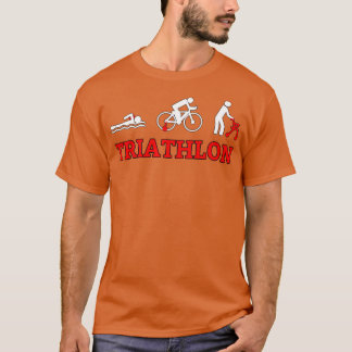 Triathlon-fiets met een handicap t-shirt