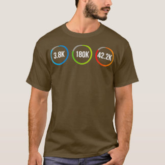 Triathlon fietsenzwemmen traint onze doelen t-shirt