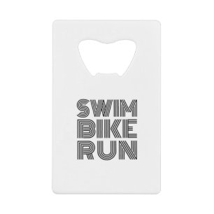 Triathlon-fietsontwerp Creditkaart Flessenopener