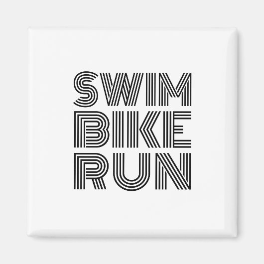 Triathlon-fietsontwerp Magneet (Voorkant)