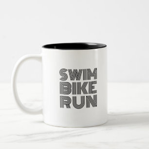Triathlon-fietsontwerp Tweekleurige Koffiemok
