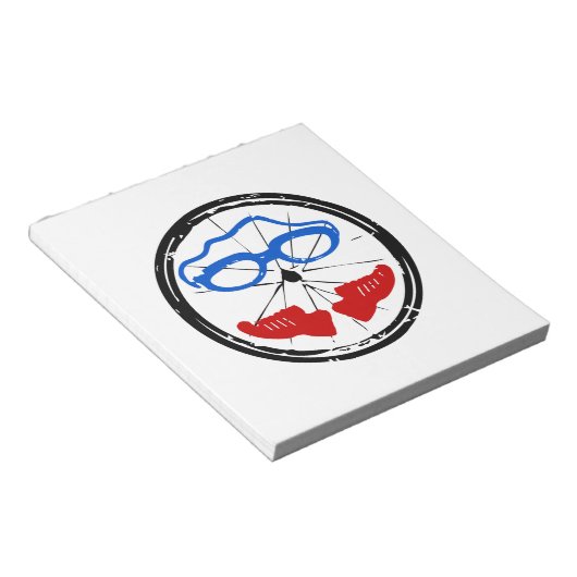 Triathlon Freak logo Notitieblok (Schuin)