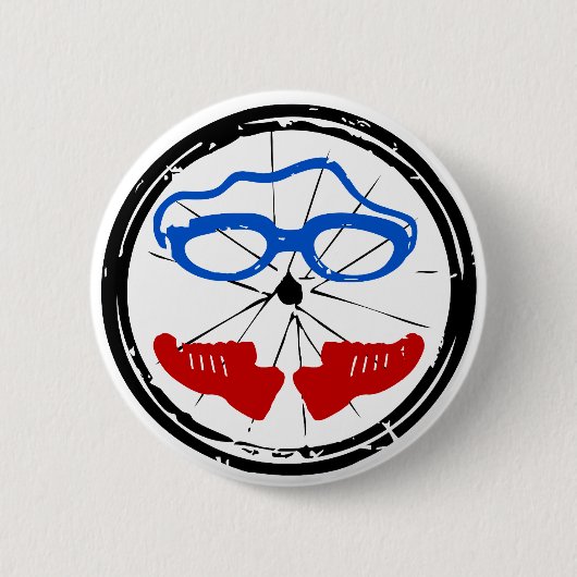 Triathlon Freak logo Ronde Button 5,7 Cm (Voorkant)